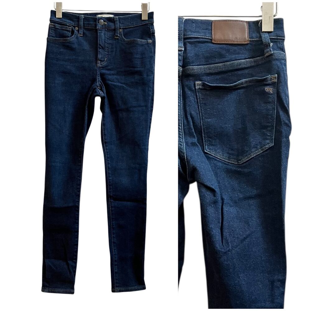 Madewell Dark Rinse Lyocell Blend Size 26 Mid Rise Skinny Jeans 27Inch Inseam